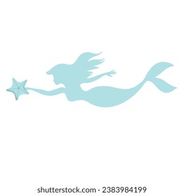 mermaid printable cuttable vector illustration icon file