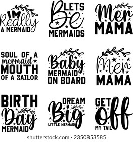 Fichier de conception Mermaid retro svg et eps