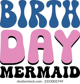 Mermaid  retro svg design and eps file