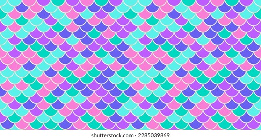 Mermaid scale background. Hologram unicorn iridescent pattern with gold. Fish tail wallpaper. Vector neon print