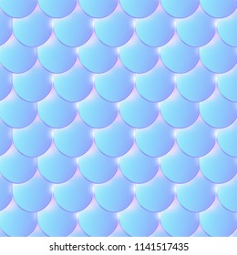Mermaid scale background made with mesh gradient. Holographic fairy tail texture. Nautical fish skin design. Vector illustration.