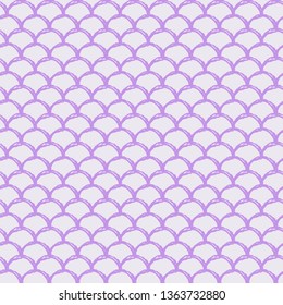 Mermaid scale seamless pattern. Fish skin texture. Tillable background for girl fabric, textile design, wrapping paper, swimwear or wallpaper. Purple mermaid background with fish scale underwater.