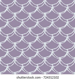 Mermaid scale seamless pattern. Fish skin texture. Tillable background for girl fabric, textile design, wrapping paper, swimwear or wallpaper. Purple mermaid background with fish scale underwater.