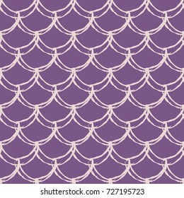 Mermaid scale seamless pattern. Fish skin texture. Tillable background for girl fabric, textile design, wrapping paper, swimwear or wallpaper. Purple mermaid background with fish scale underwater.