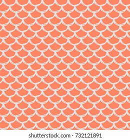 Mermaid scale seamless pattern. Fish skin texture. Tillable background for girl fabric, textile design, wrapping paper, swimwear or wallpaper. Blue mermaid background with fish scale underwater.