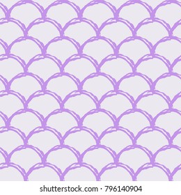 Mermaid scale seamless pattern. Fish skin texture. Tillable background for girl fabric, textile design, wrapping paper, swimwear or wallpaper. Purple mermaid background with fish scale underwater.