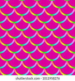 Mermaid scales. Seamless pattern of fish scales. Traditional asian ornament. Vector illustration