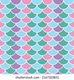 Mermaid scales seamless pattern vector