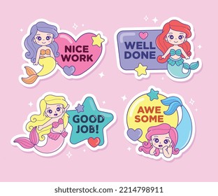 Mermaid School Reward Good Job Sticker Pack