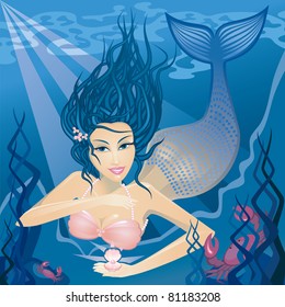Mermaid in the sea
