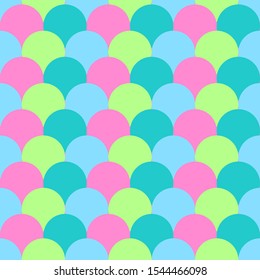 Mermaid seamless pattern, mermaid tail background, fish texture, scale print, sea banner, vector illustration