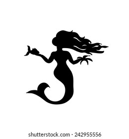 Mermaid silhouette icon