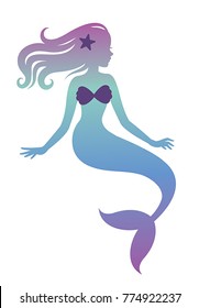 Mermaid silhouette illustration