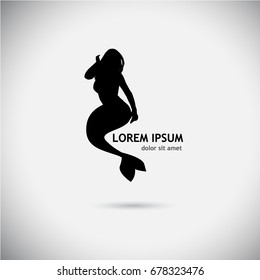 Mermaid silhouette. Vector