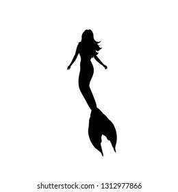 Mermaid siren water nymph silhouette ancient mythology fantasy