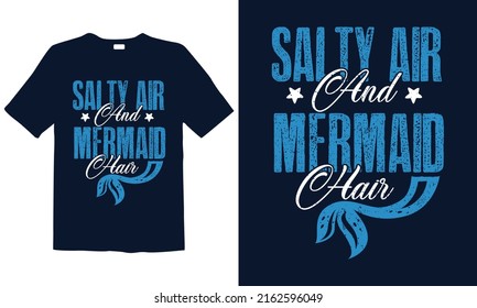 Mermaid slogan print-ready illustration design for fashion graphics, t-shirt prints, posters, stickers, decor elements, t-shirts, and prints. Funny hand drawn
lettering quote about the mermaid. 