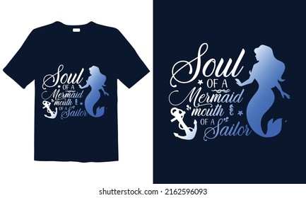 Mermaid slogan print-ready illustration design for fashion graphics, t-shirt prints, posters, stickers, decor elements, t-shirts, and prints. Funny hand drawn
lettering quote about the mermaid. 
