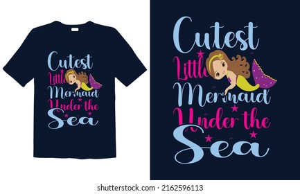 Mermaid slogan print-ready illustration design for fashion graphics, t-shirt prints, posters, stickers, decor elements, t-shirts, and prints. Funny hand drawn
lettering quote about the mermaid. 