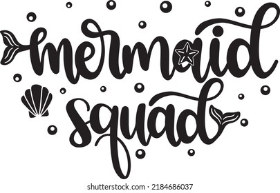 Mermaid Squad 1 Vector, Summer Vector File