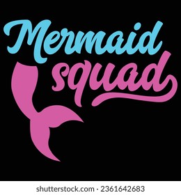 Mermaid Squad Birthday T-shirt Design