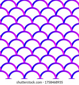 Mermaid sweet seamless pattern for textile, print. Fish scales background for wrapping paper. Vector pattern for birthday or wedding invitations