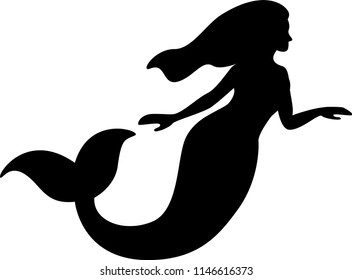 Mermaid Swimming Vector