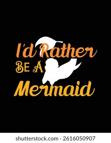 Mermaid  T Shirt Design or Art