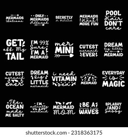 Mermaid T Shirt Design Bundle 