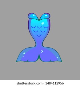 Mermaid Tail Blue Green Icon Sea Sticker