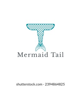 Mermaid Tail Logo. Simple and modern. Very suitable for any business, especially those related to logos.