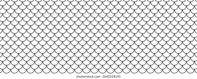  Mermaid tail pattern. Snake, fish, dragon scale background. Monochrome abstract japanese or chinese backdrop. Vector wallpapers