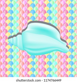 Mermaid Tail Scales Vector Seamless Pattern for Trendy Children Notebook Covers and Kids Greeting Card Templates. Beautiful Bright Fish Skin Endless Texture in Pastel Colors for Posters and Websites