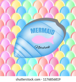 Mermaid Tail Scales Vector Seamless Pattern for Trendy Children Notebook Covers and Kids Greeting Card Templates. Beautiful Bright Fish Skin Endless Texture in Pastel Colors for Posters and Websites