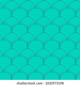 Mermaid tail seamless pattern