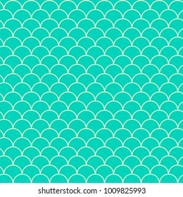La cola de la sirena es perfecta. Textura de piel de pescado. Antecedentes de tela para chicas, diseño textil, papel de envoltura, ropa de baño o papel pintado. Fondo de cola de sirena verde con peces a escala submarina.