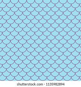 Mermaid tail seamless pattern. Fish skin texture. Tillable background for girl fabric, textile design, wrapping paper, swimwear or wallpaper. Purple mermaid tail background with fish scale underwater.