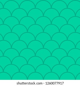 Mermaid tail seamless pattern. Fish skin texture. Tillable background for girl fabric, textile design, wrapping paper, swimwear or wallpaper. Blue mermaid tail background with fish scale underwater.