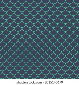 Mermaid-Schwanz nahtloses Muster. Fische Hautstruktur. Schillbarer Hintergrund für Mädchenteile, Stoffdesign, Wickelpapier, Badebekleidung oder Tapete. Blauer Meerjungfern-Hintergrund mit Fischskala unter Wasser.