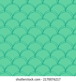 Mermaid tail seamless pattern. Fish skin texture. Tillable background for girl fabric, textile design, wrapping paper, swimwear or wallpaper. Blue mermaid tail background with fish scale underwater.