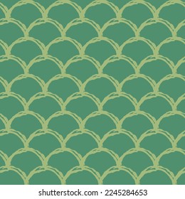 Mermaid tail seamless pattern. Fish skin texture. Tillable background for girl fabric, textile design, wrapping paper, swimwear or wallpaper. Blue mermaid tail background with fish scale underwater.