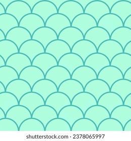 Mermaid tail seamless pattern. Fish skin texture. Tillable background for girl fabric, textile design, wrapping paper, swimwear or wallpaper. Blue mermaid tail background with fish scale underwater.