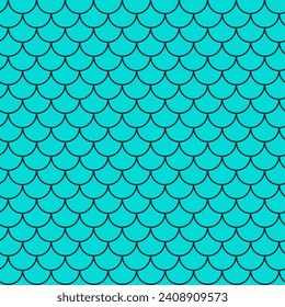 Patrón sin fisuras de la cola de la sirena. Textura de piel de pescado. Fondo escalable para tela de niñas, diseño textil, papel envolvente, bañador o papel tapiz. Fondo de cola de sirena verde con escala de pescado bajo el agua.