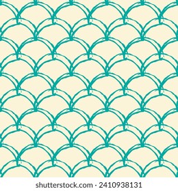 Patrón sin fisuras de la cola de la sirena. Textura de piel de pescado. Fondo escalable para tela de niñas, diseño textil, papel envolvente, bañador o papel tapiz. Fondo de cola de sirena azul con escala de pescado bajo el agua.