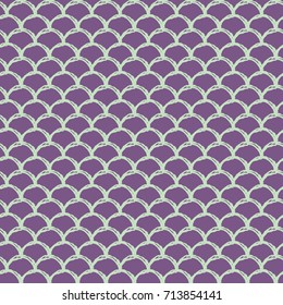Mermaid tail seamless pattern. Fish skin texture. Tillable background for girl fabric, textile design, wrapping paper, swimwear or wallpaper. Purple mermaid tail background with fish scale underwater.