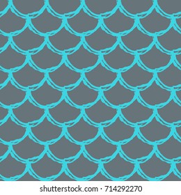 Mermaid tail seamless pattern. Fish skin texture. Tillable background for girl fabric, textile design, wrapping paper, swimwear or wallpaper. Purple mermaid tail background with fish scale underwater.