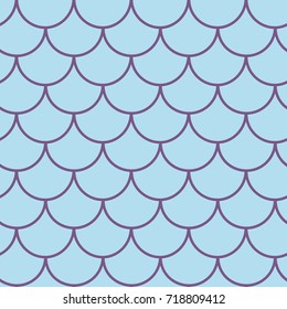 Mermaid tail seamless pattern. Fish skin texture. Tillable background for girl fabric, textile design, wrapping paper, swimwear or wallpaper. Purple mermaid tail background with fish scale underwater.