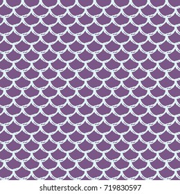 Mermaid tail seamless pattern. Fish skin texture. Tillable background for girl fabric, textile design, wrapping paper, swimwear or wallpaper. Purple mermaid tail background with fish scale underwater.