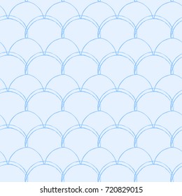 Mermaid tail seamless pattern. Fish skin texture. Tillable background for girl fabric, textile design, wrapping paper, swimwear or wallpaper. Purple mermaid tail background with fish scale underwater.