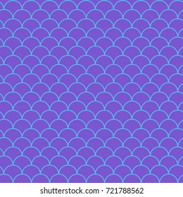Mermaid tail seamless pattern. Fish skin texture. Tillable background for girl fabric, textile design, wrapping paper, swimwear or wallpaper. Purple mermaid tail background with fish scale underwater.