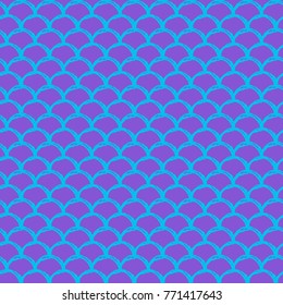 Mermaid tail seamless pattern. Fish skin texture. Tillable background for girl fabric, textile design, wrapping paper, swimwear or wallpaper. Purple mermaid tail background with fish scale underwater.